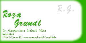 roza grundl business card