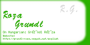 roza grundl business card